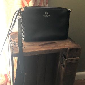 Henri Bendel laced gusset crossbody